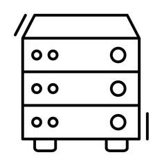 Server, networking icon. Simple line, outline elements of storage and cloud icons for ui and ux, website or mobile application