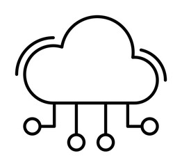 Cloud, circles, networking icon. Simple line, outline elements of storage and cloud icons for ui and ux, website or mobile application