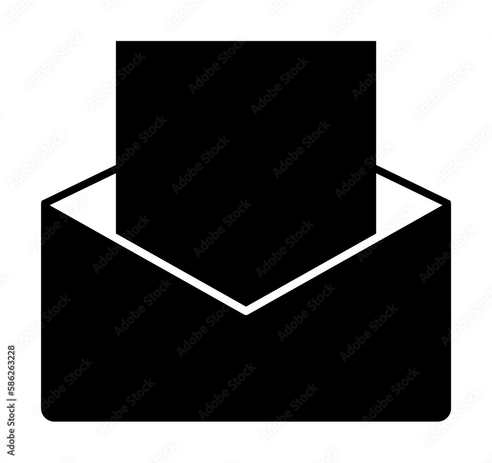 Aufkleber the envelope icon. element of web icon for mobile concept and web apps. glyph the envelope icon can 