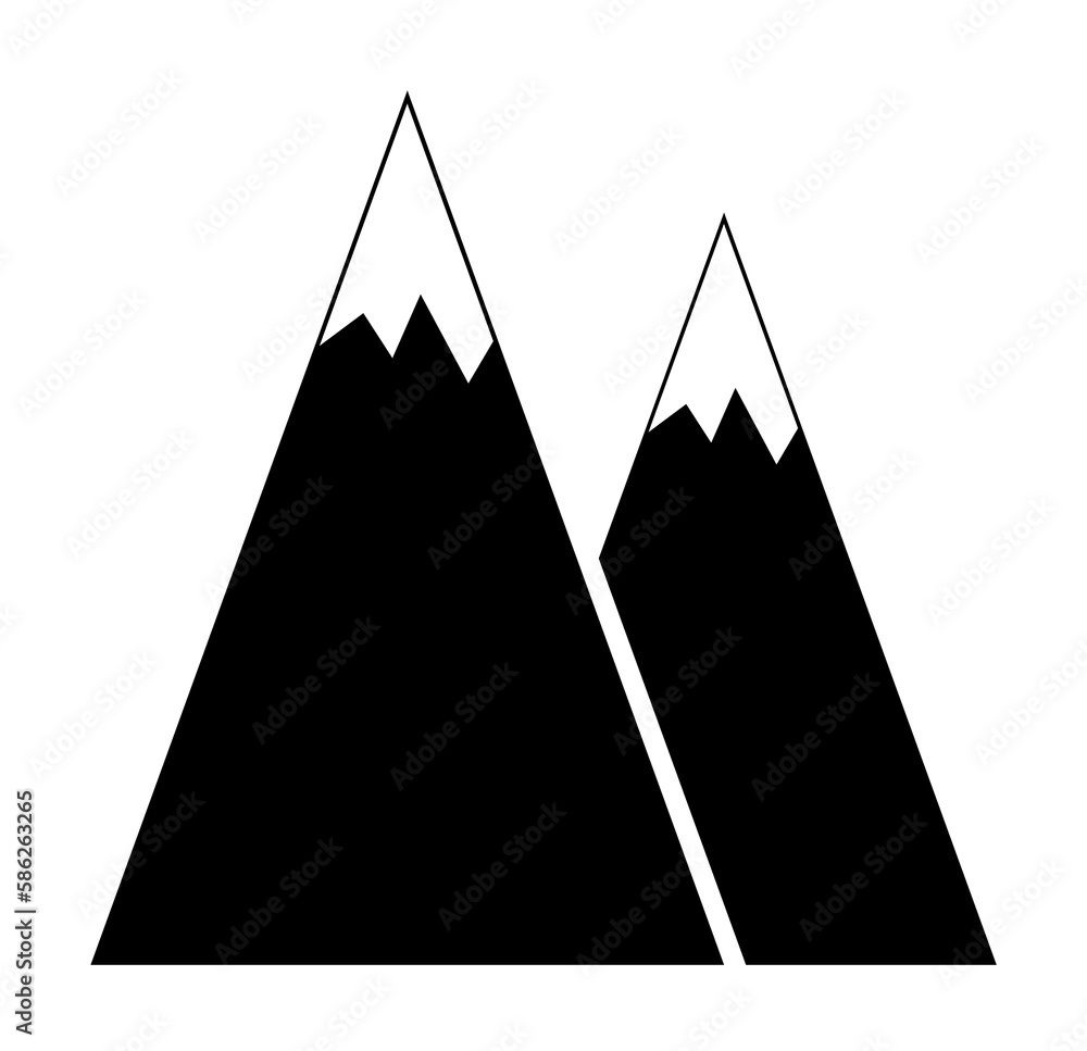 Poster the mountains icon. element of web icon for mobile concept and web apps. glyph the mountains icon ca