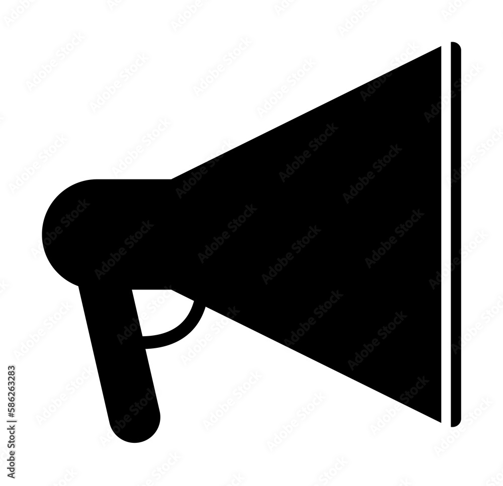 Aufkleber megaphone icon. element of web icon for mobile concept and web apps. glyph megaphone icon can be use