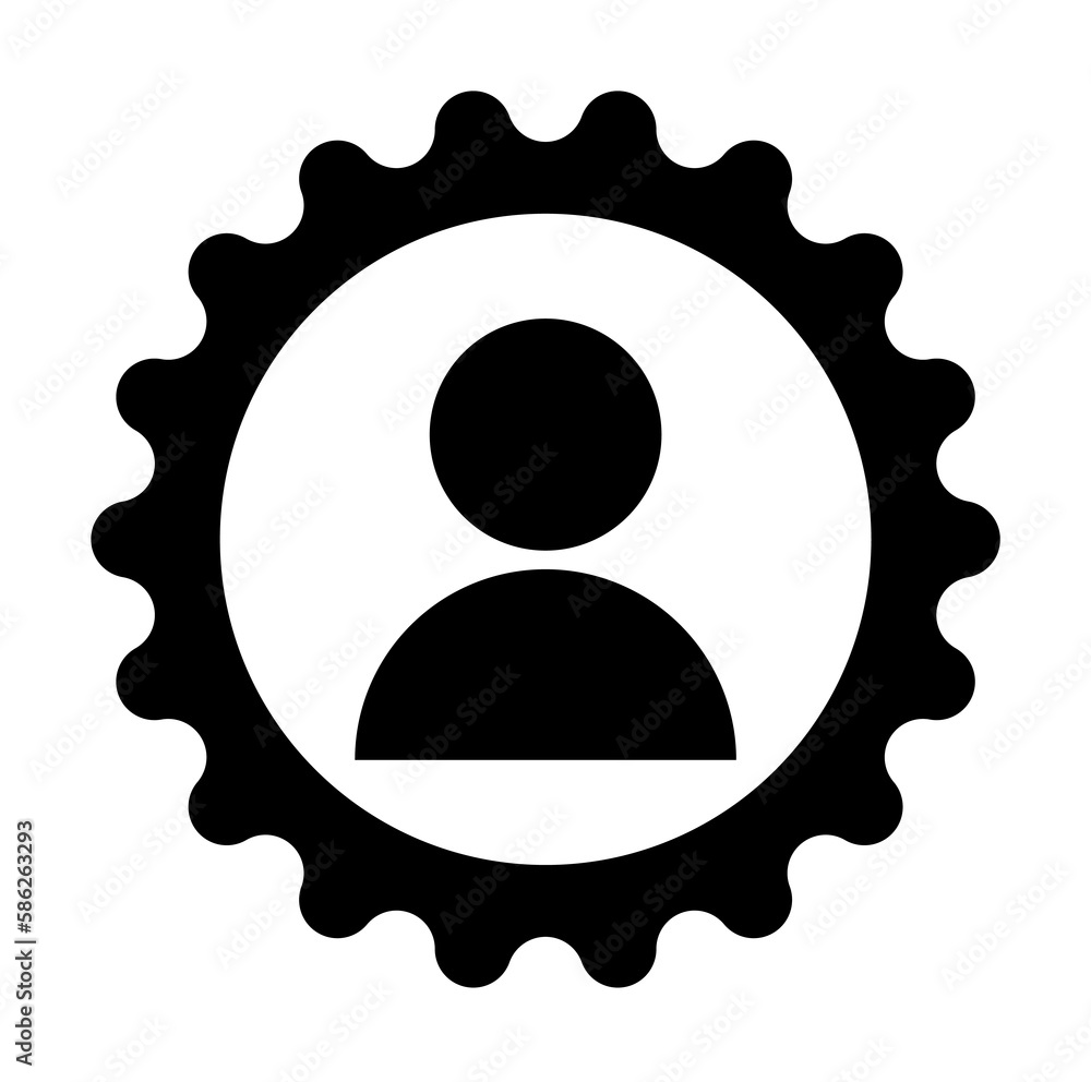 Aufkleber contact setup icon. element of web icon for mobile concept and web apps. glyph contact setup icon ca