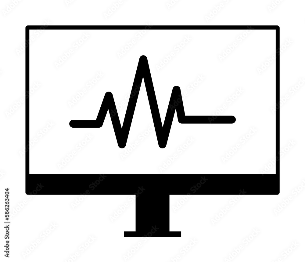 Aufkleber computer diagnostics icon. element of web icon for mobile concept and web apps. glyph computer diagn
