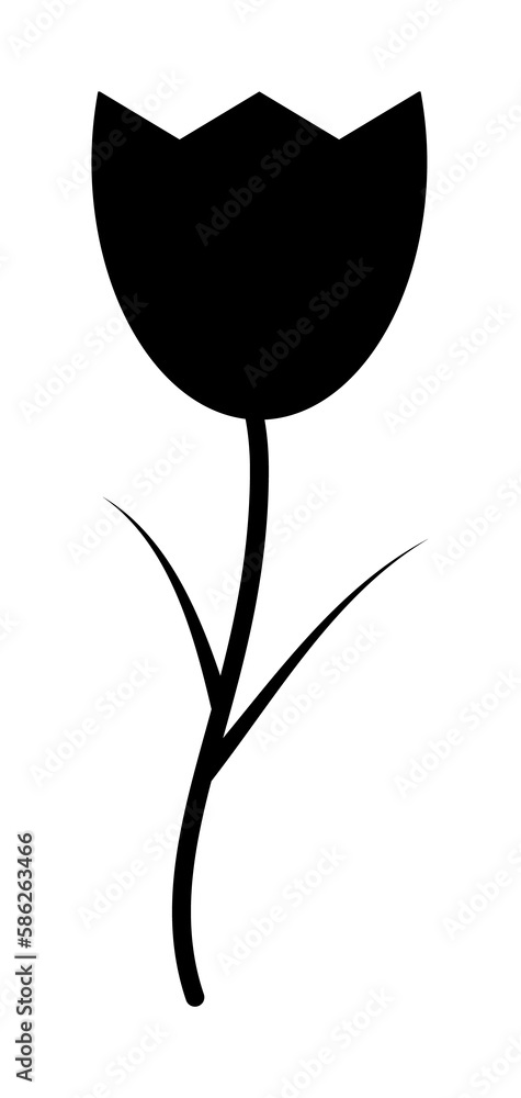 Poster tulip icon. element of simple icon. premium quality graphic design icon. signs and symbols collectio