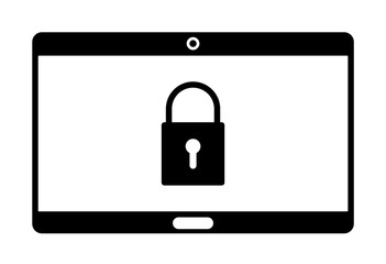 laptop lock icon. Element of web icon for mobile concept and web apps. Glyph laptop lock icon can be used for web and mobile