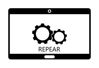 laptop repair icon. Element of web icon for mobile concept and web apps. Glyph laptop repair icon can be used for web and mobile