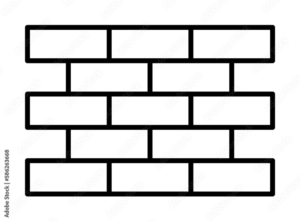Poster brick. element of construction icon for mobile concept and web apps. thin line brick can be used for