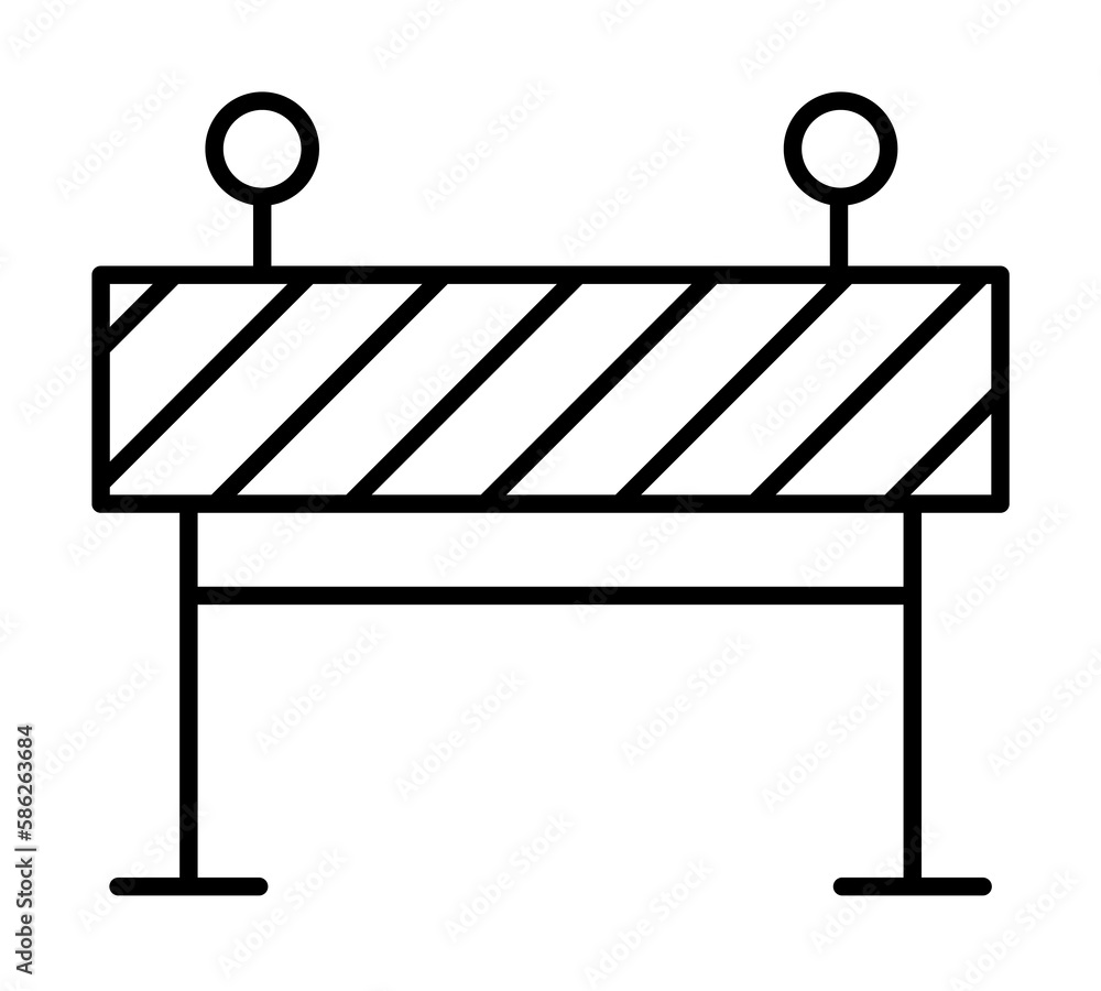Poster under construction. element of construction icon for mobile concept and web apps. thin line under co