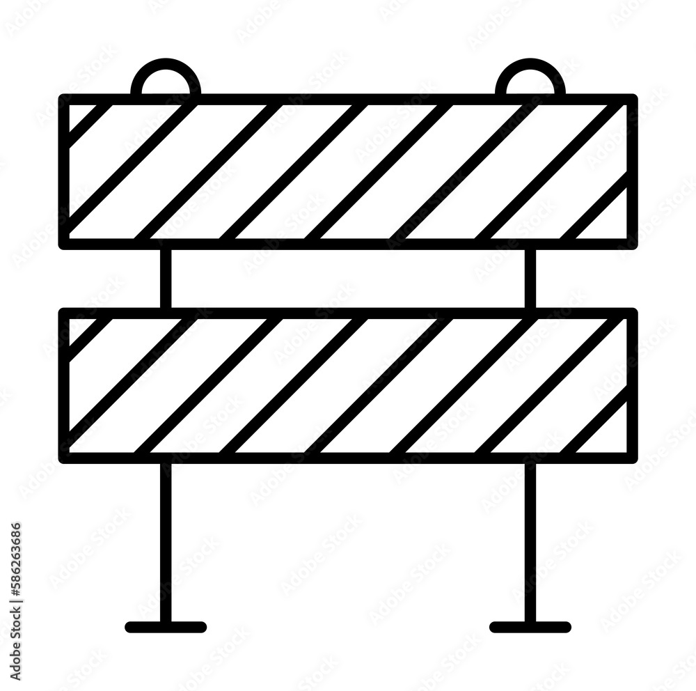 Poster under construction. element of construction icon for mobile concept and web apps. thin line under co