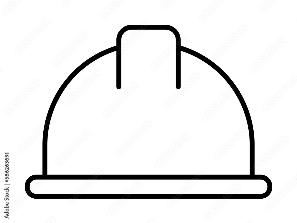 Poster helmet. element of construction icon for mobile concept and web apps. thin line helmet can be used f