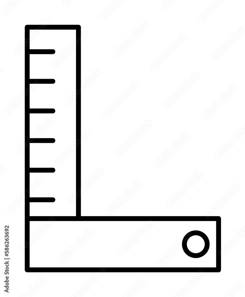 Poster ruler. element of construction icon for mobile concept and web apps. thin line ruler can be used for
