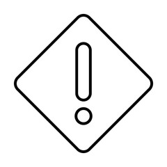 danger sign. Element of construction icon for mobile concept and web apps. Thin line danger sign can be used for web and mobile on white bakgorund