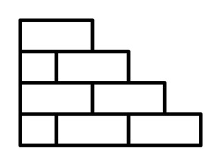 brick. Element of construction icon for mobile concept and web apps. Thin line brick can be used for web and mobile on white bakgorund