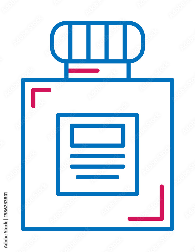 Poster 3d printing, ink bottle icon. element of 3d printing icon. thin line icon for website design and dev