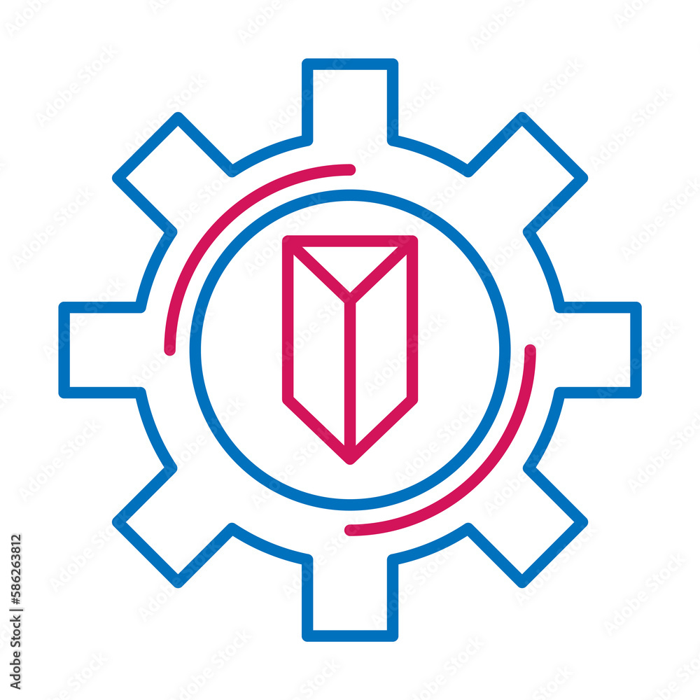 Poster 3d printing, setting icon. element of 3d printing icon. thin line icon for website design and develo