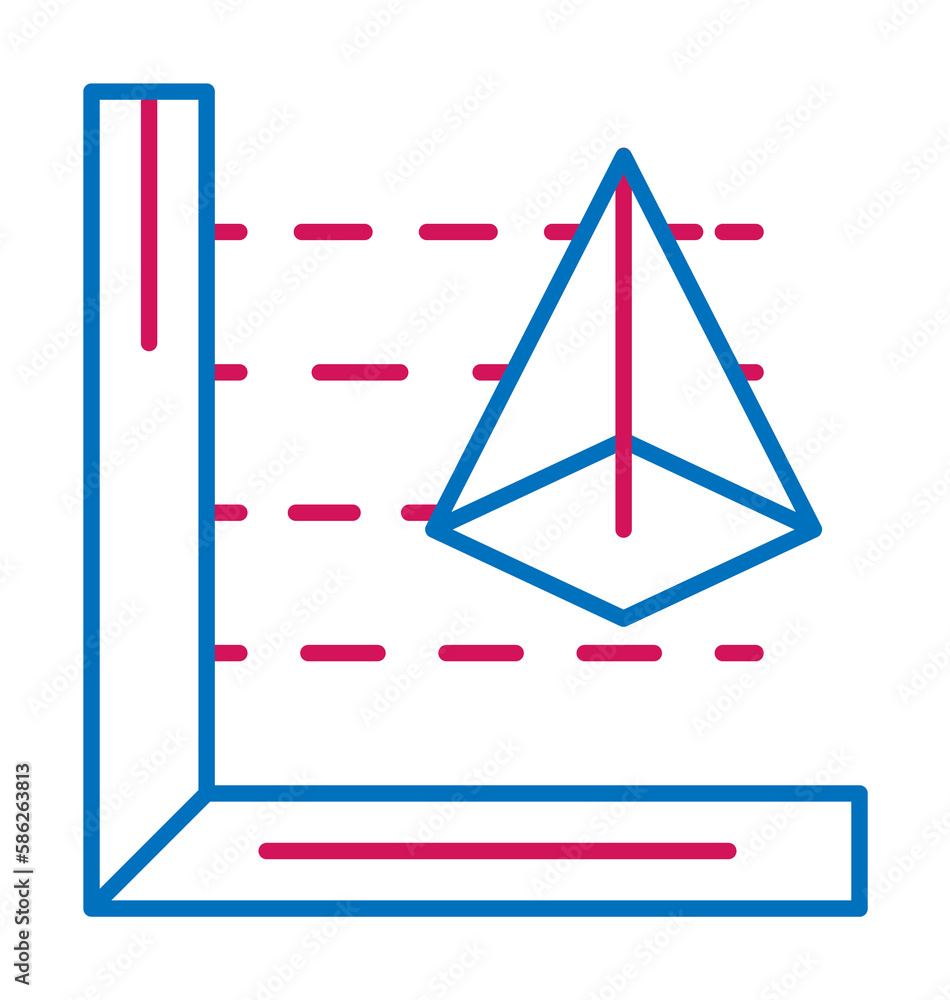 Poster 3d printing, 3d scanner icon. element of 3d printing icon. thin line icon for website design and dev