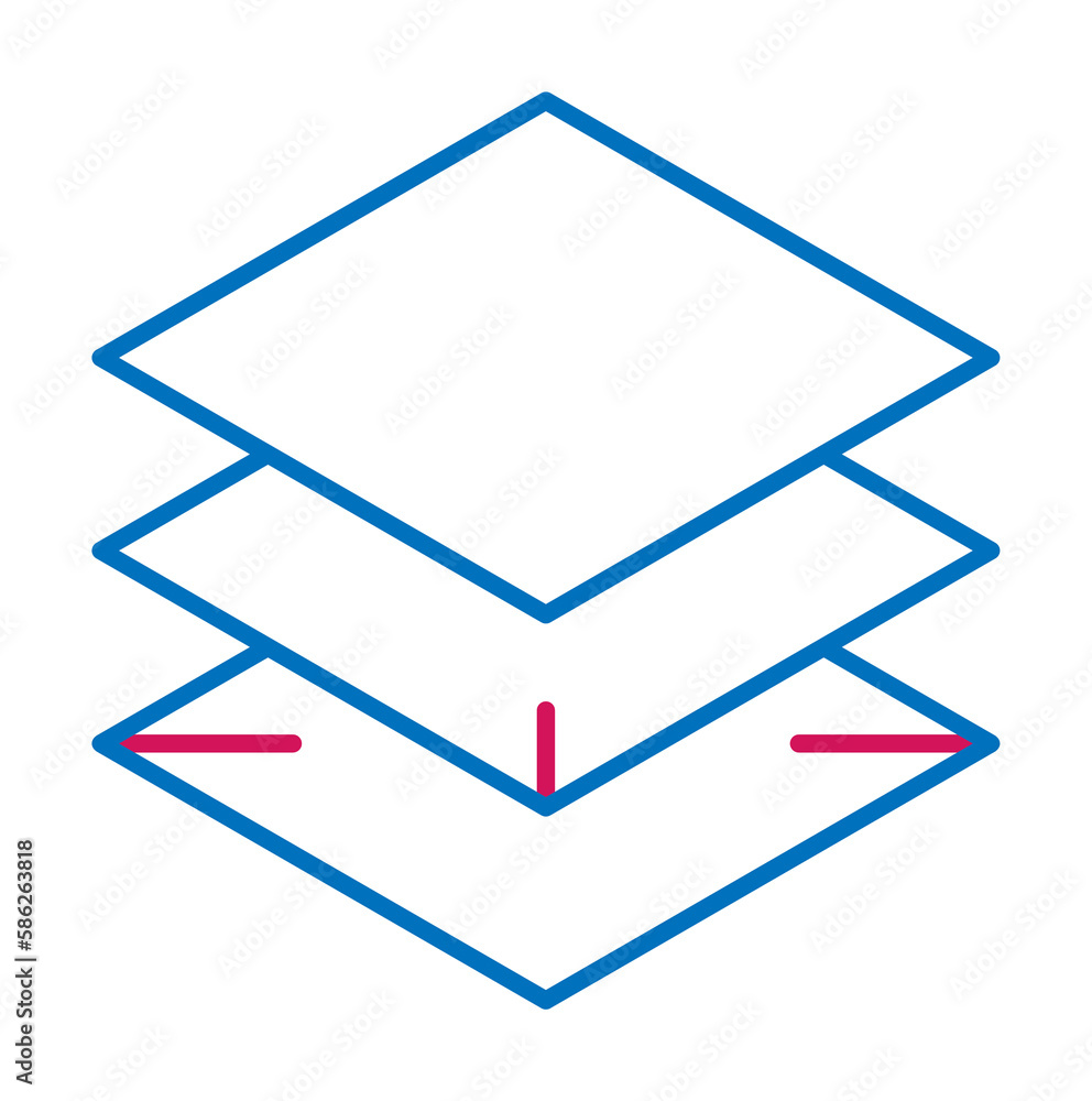 Poster 3d printing, layers icon. element of 3d printing icon. thin line icon for website design and develop