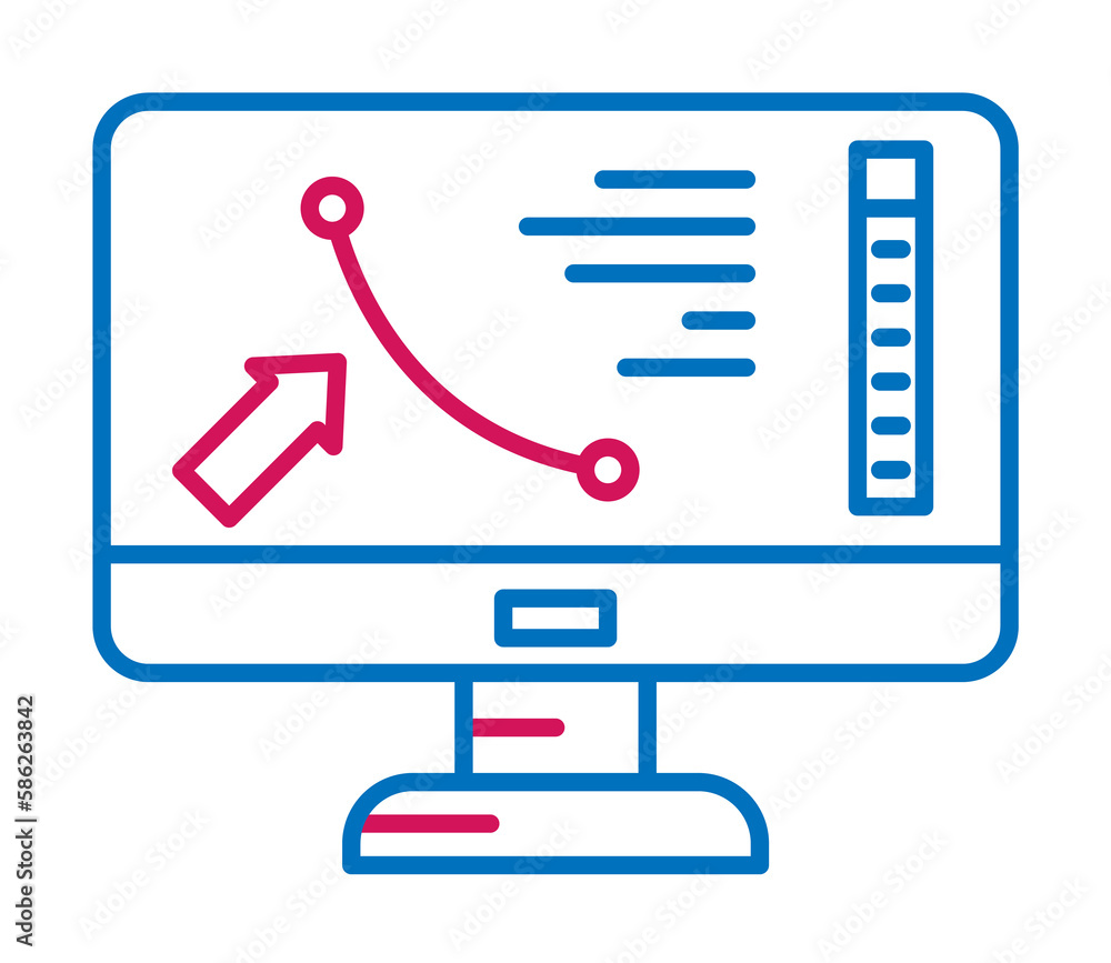 Poster 3d printing, monitor icon. element of 3d printing icon. thin line icon for website design and develo