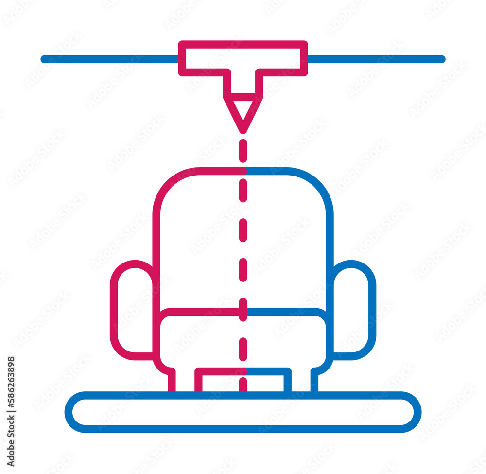 Poster 3d printing, prototyping icon. element of 3d printing icon. thin line icon for website design and de