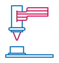 3D printing, 3d printer icon. Element of 3d printing icon. Thin line icon for website design and development, app development. Premium icon