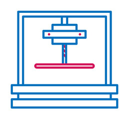 3D printing, 3d printer icon. Element of 3d printing icon. Thin line icon for website design and development, app development. Premium icon
