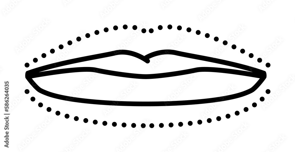 Poster lip augmentation icon. element of anti aging outline icon for mobile concept and web apps. thin line