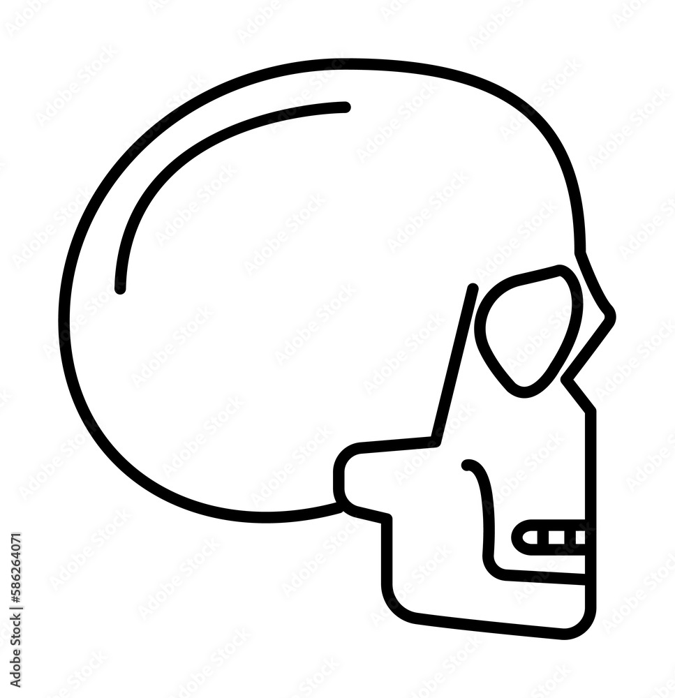 Aufkleber skull, head icon. element of anti aging outline icon for mobile concept and web apps. thin line skul
