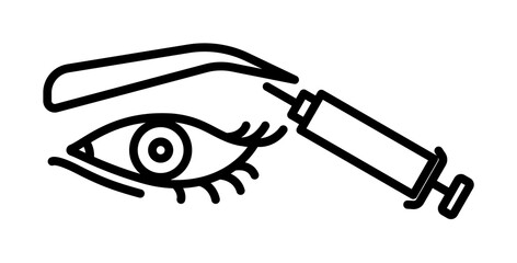 Brow lift, woman eye icon. Element of anti aging outline icon for mobile concept and web apps. Thin line Brow lift, woman eye icon can be used for web and mobile