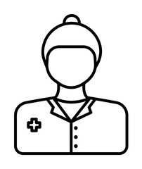 doctor, woman icon. Element of anti aging outline icon for mobile concept and web apps. Thin line doctor, woman icon can be used for web and mobile