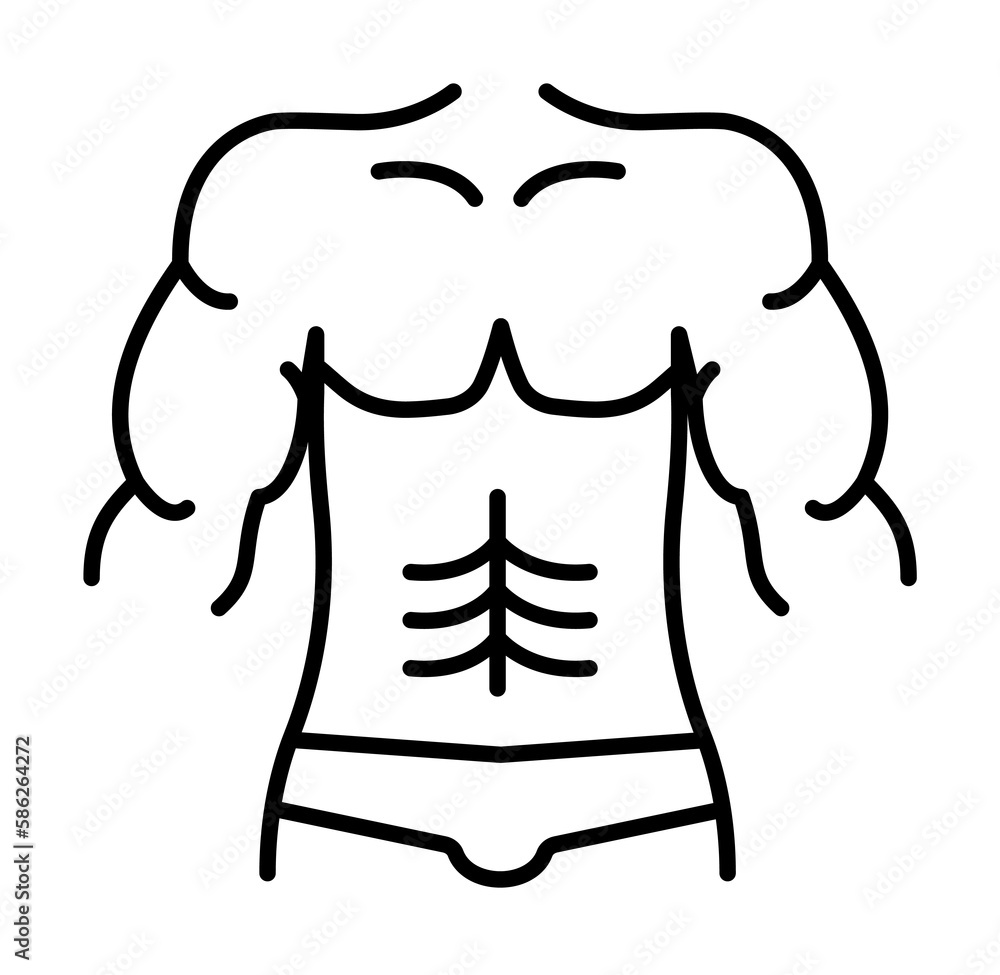Poster ideal man figure icon. element of anti aging outline icon for mobile concept and web apps. thin line