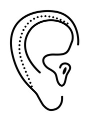 Ear plastic surgery icon. Element of anti aging outline icon for mobile concept and web apps. Thin line Ear plastic surgery icon can be used for web and mobile