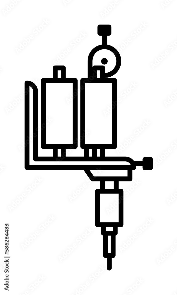 Poster tattoo machine icon. element of anti aging outline icon for mobile concept and web apps. thin line t