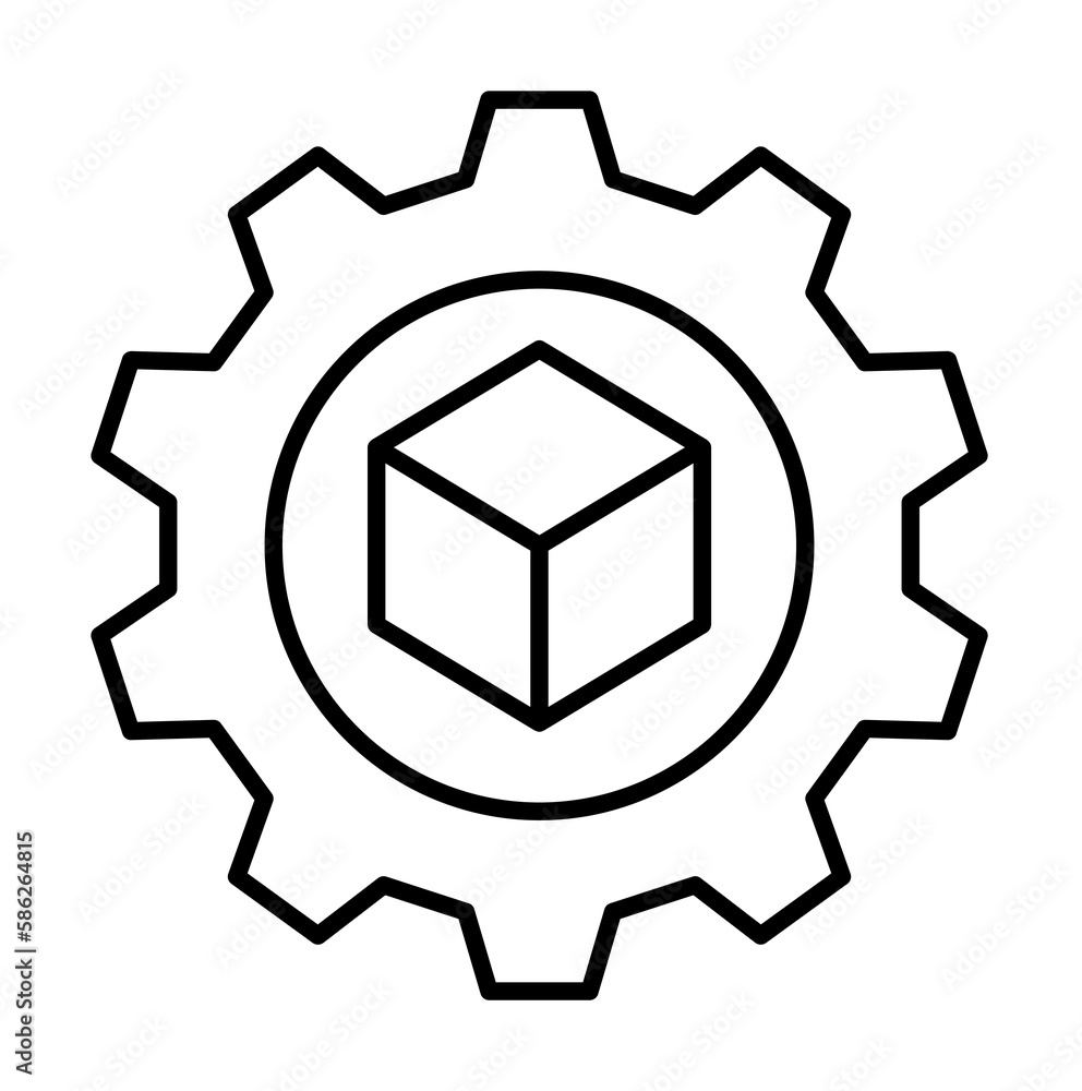 Poster augmented reality, setting icon. element of augmented reality icon