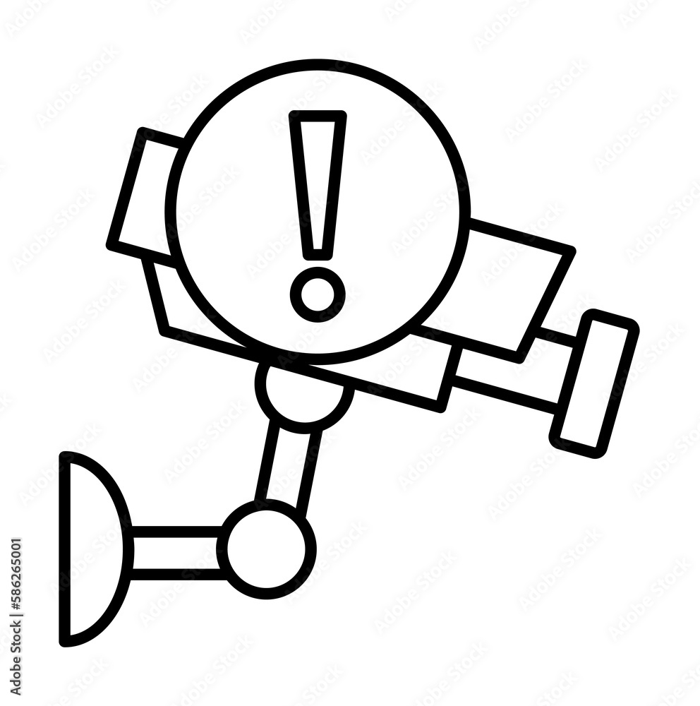 Poster surveillance camera sign icon. element of automation icon for mobile concept and web apps. thin line