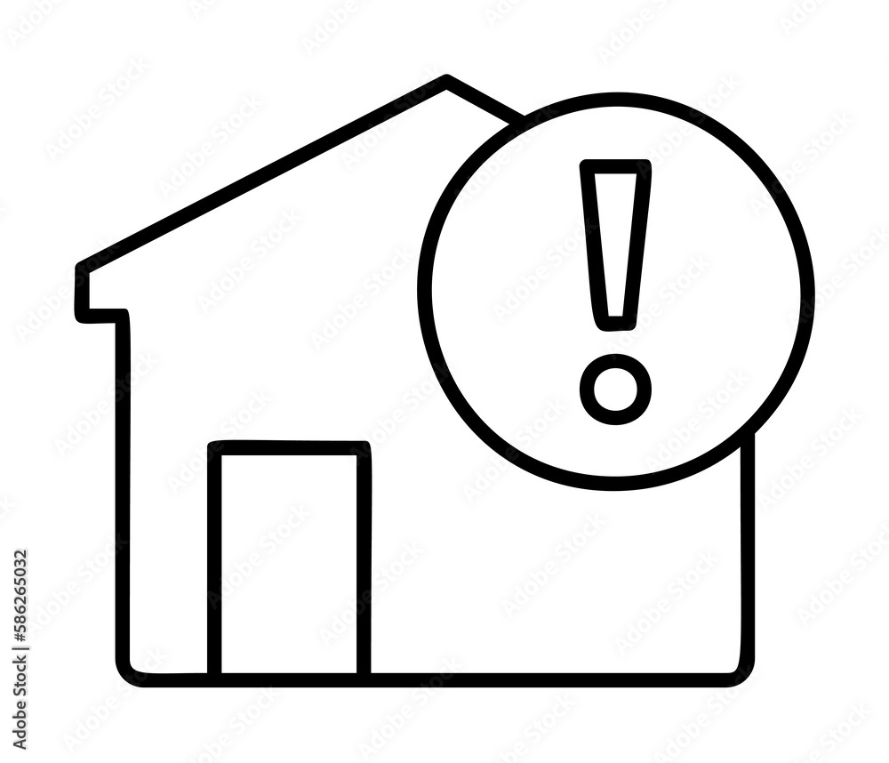 Aufkleber exclamation mark icon. element of automation icon for mobile concept and web apps. thin line exclama