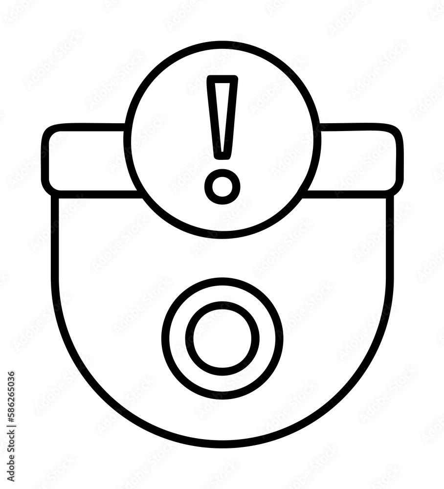 Poster surveillance camera sign icon. element of automation icon for mobile concept and web apps. thin line