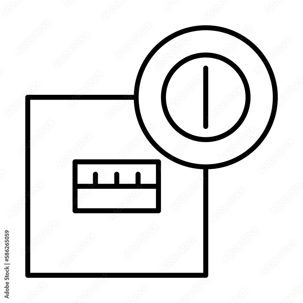 Poster electrical box icon. element of automation icon for mobile concept and web apps. thin line electrica
