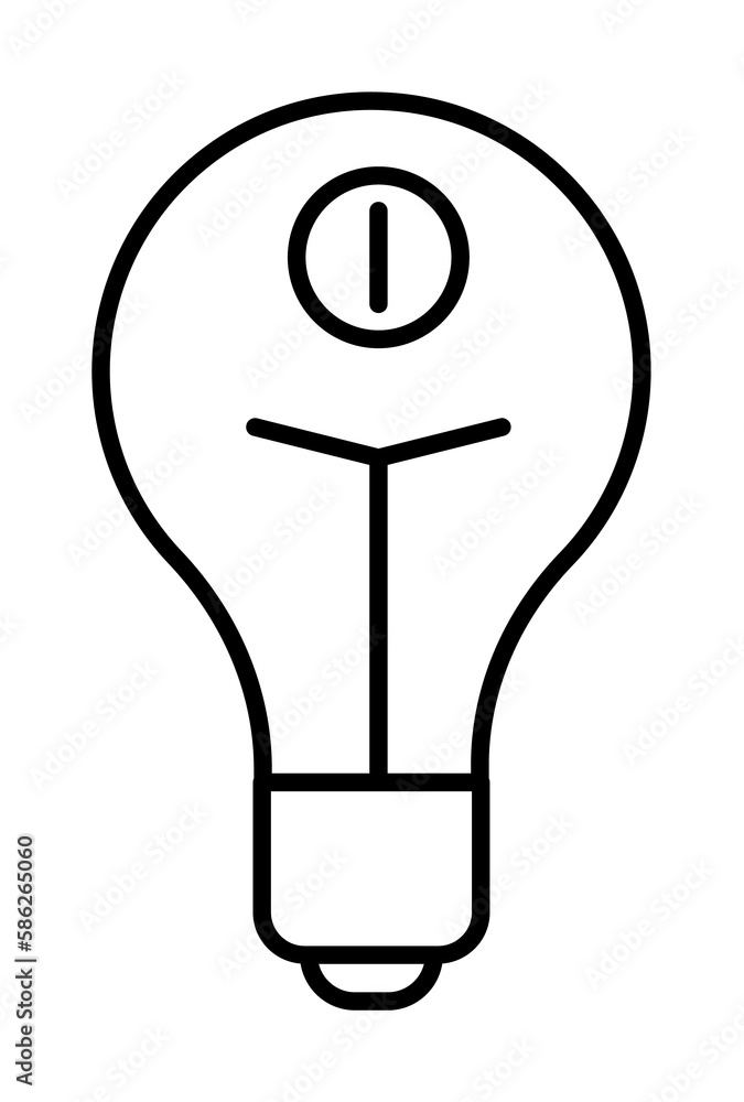 Poster bulb sign icon. element of automation icon for mobile concept and web apps. thin line bulb sign icon