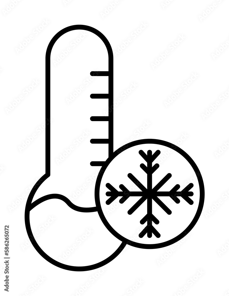 Poster frost sign icon. element of automation icon for mobile concept and web apps. thin line frost sign ic