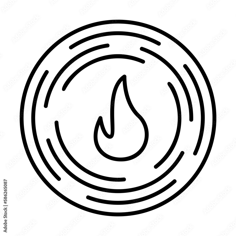 Poster sign of fire icon. element of automation icon for mobile concept and web apps. thin line sign of fir