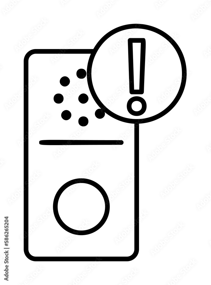 Aufkleber doorphone sign icon. element of automation icon for mobile concept and web apps. thin line doorphone