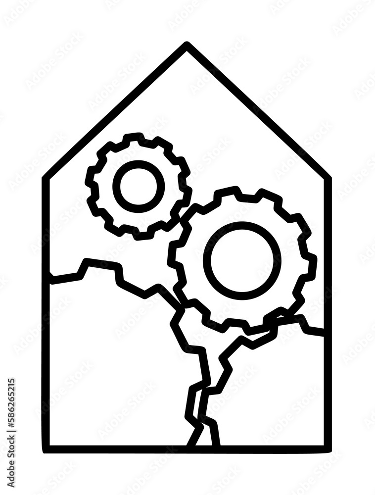 Aufkleber home automation icon. element of automation icon for mobile concept and web apps. thin line home aut