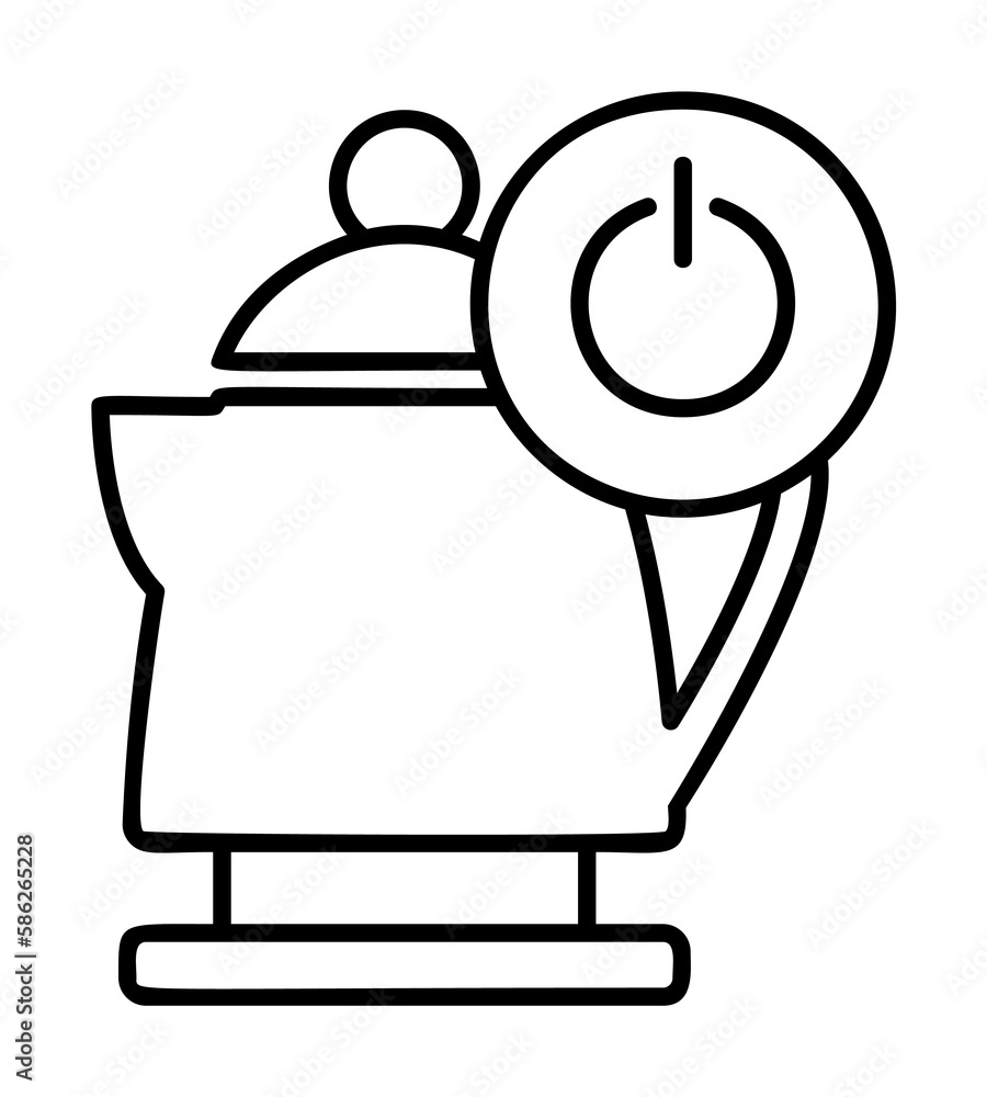 Poster the inclusion of an electric kettle icon. element of automation icon for mobile concept and web apps