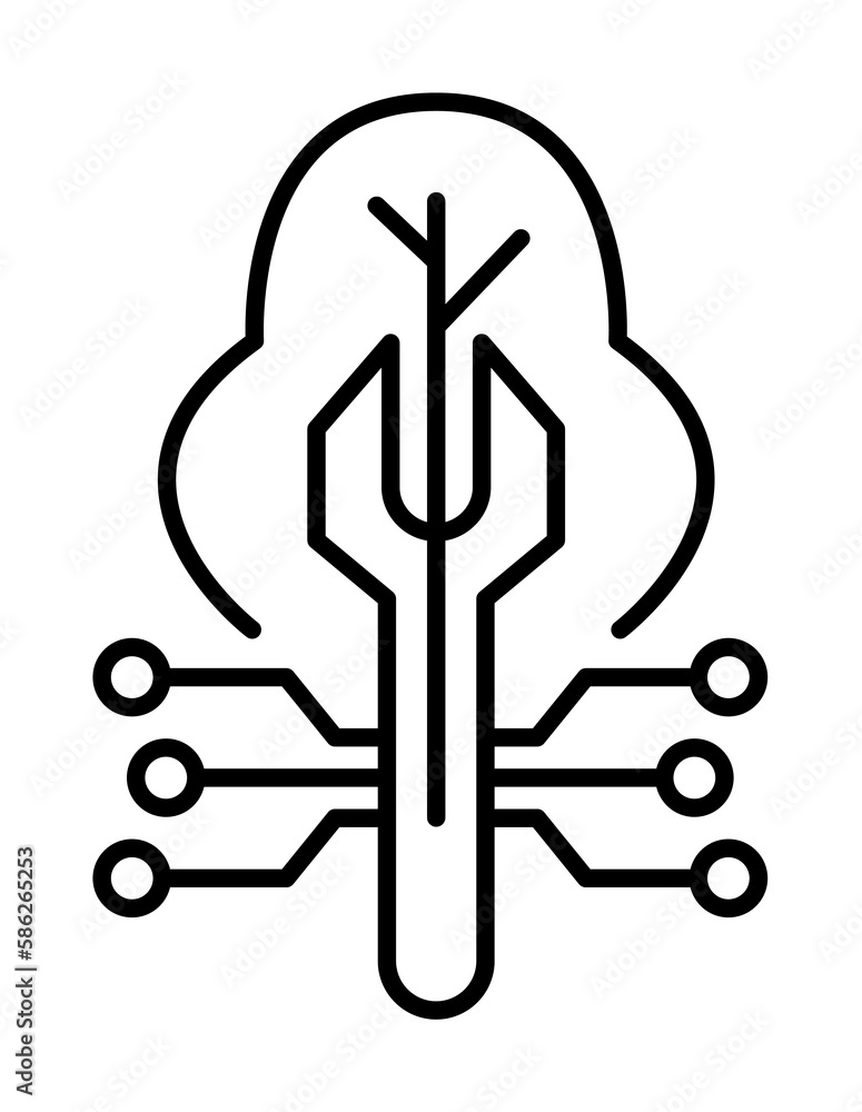 Aufkleber system setting mark icon. element of automation icon for mobile concept and web apps. thin line syst