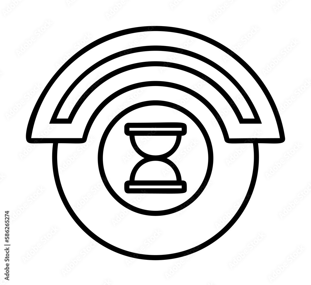 Aufkleber automation time icon. element of automation icon for mobile concept and web apps. thin line automati