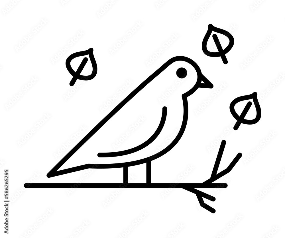 Poster bird icon. element of autumn icon for mobile concept and web apps. thin line bird icon can be used f