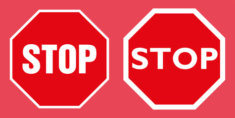Road sign Travel without stopping is prohibited. Vector illustration.