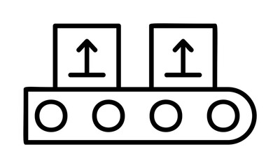 packing production line icon. Element of automation icon for mobile concept and web apps. Thin line packing production line icon can be used for web and mobile. Premium icon