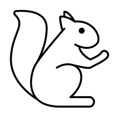 squirrel icon. Element of autumn icon for mobile concept and web apps. Thin line squirrel icon can be used for web and mobile