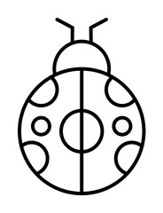 ladybug icon. Element of autumn icon for mobile concept and web apps. Thin line ladybug icon can be used for web and mobile